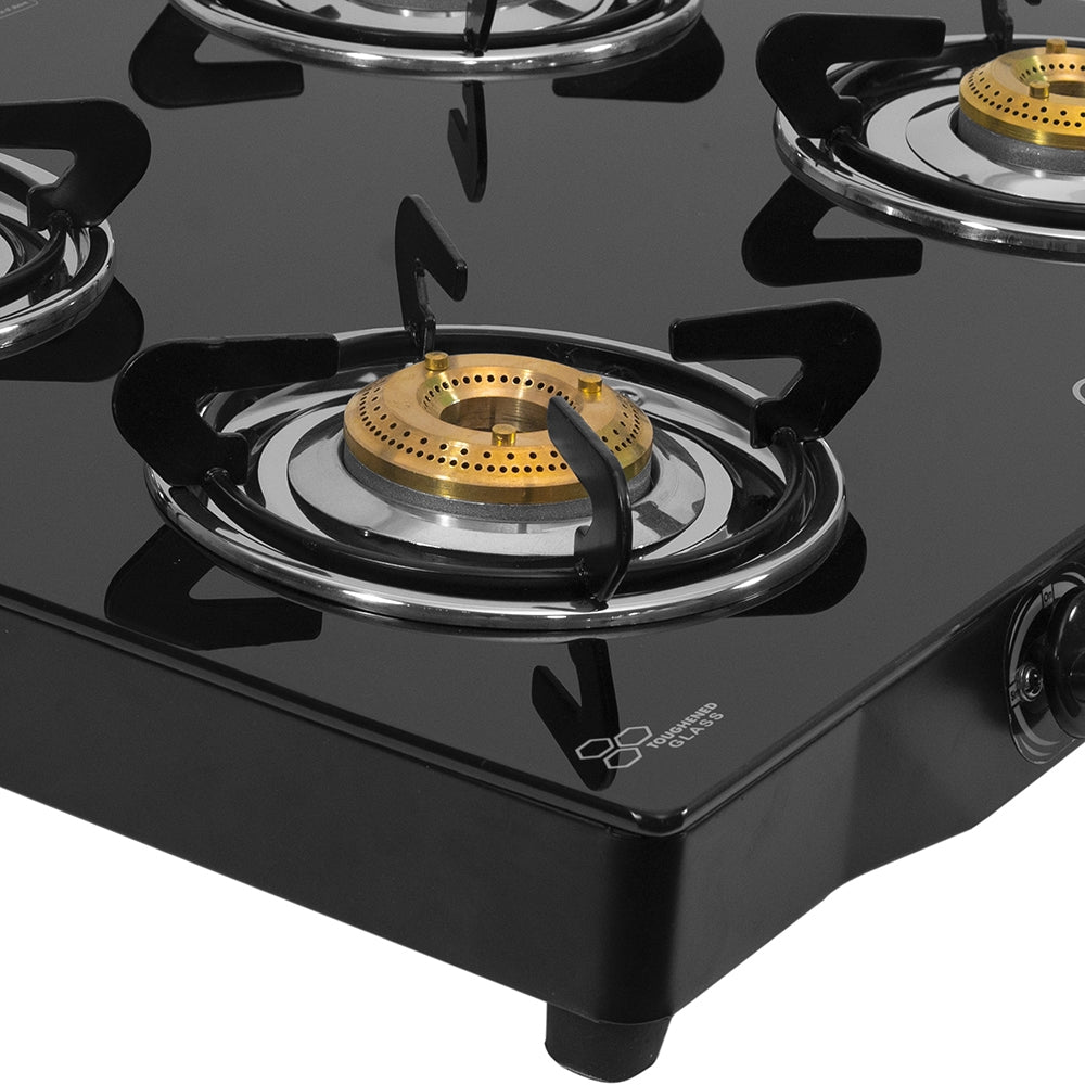 BPL Glass Top 4Burner Gas Stove with Toughened Glass Top