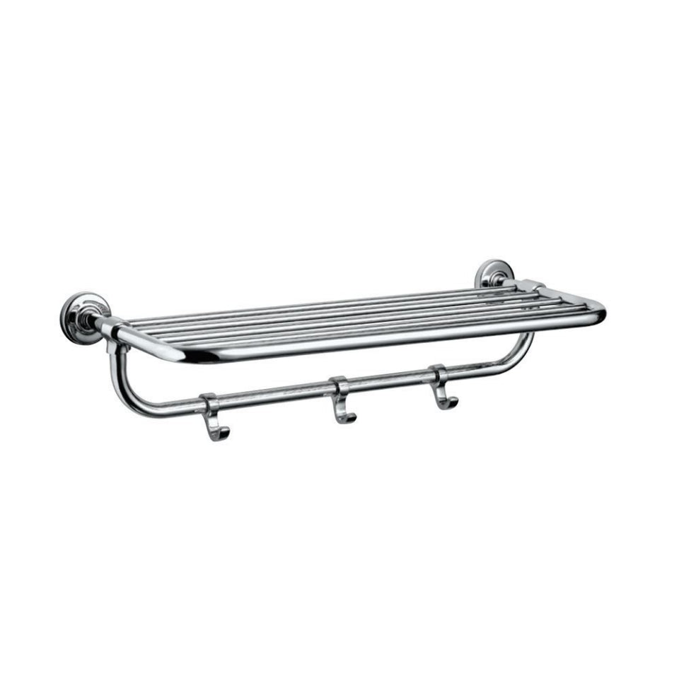 Jaquar Towel Shelf with Lower Hanger AHS-CHR-1581H-Towel Shelf-dealsplant