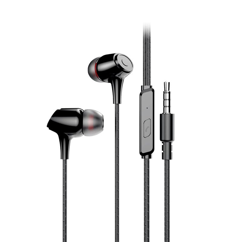 FRONTECH Wired in Ear Earphone with Mic, 3.5 mm Jack Connectivity, 10 mm Drivers and Speaker 6U++ for HD Audio Quality-Headphones-dealsplant