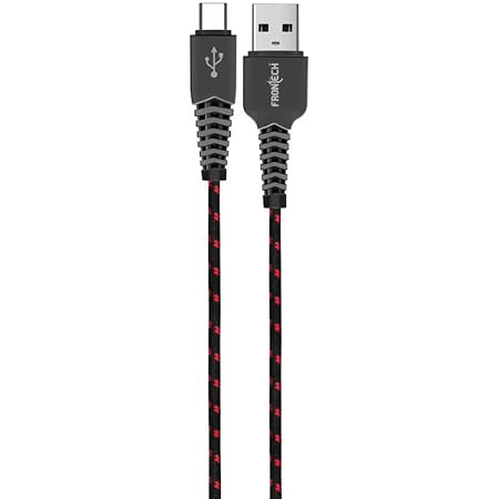 FRONTECH 12W / 2.4A Fast Charging 1M Braided USB to Type-C Data Cable for Smartphones-Datacable-dealsplant