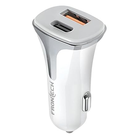 Frontech 38W Fast Car Charger Adapter with Dual Output. Quick Charge, Type C PD 20W & Qualcomm 18W-Car charger-dealsplant