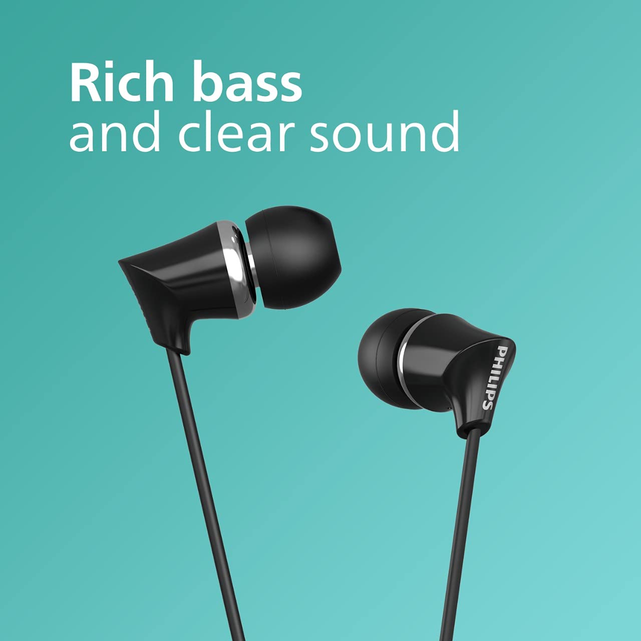 Philips Audio TAE1136 Wired in Ear Earphones with Built in Mic, 10 mm Driver, Powerful bass and Clear Sound-Headphones-dealsplant