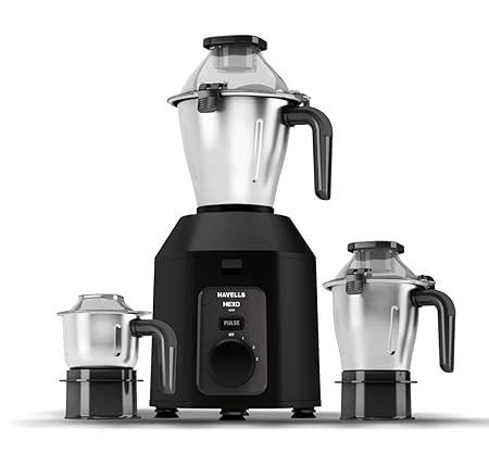 Havells Hexo 1000W 3 Jar Mixer Grinder-Mixer Grinder-dealsplant