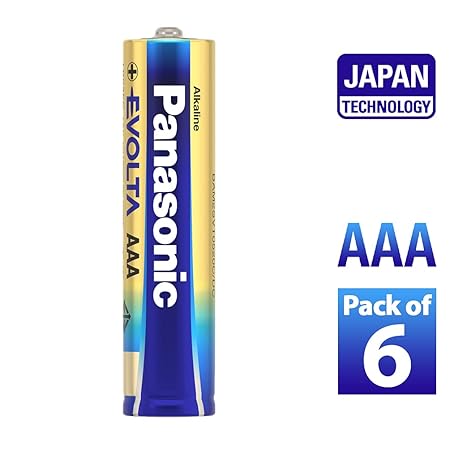 Panasonic Evolta Premium AAA Alkaline Batteries Anti-Leak Seal - 10-Year Protection - 6-Pack-Batteries-dealsplant