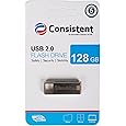 Consistent 128 Gb Pen drive USB 2.0 Flash Drive (Grey) 5Year Warranty (CTP100128)-PENDRIVE-dealsplant