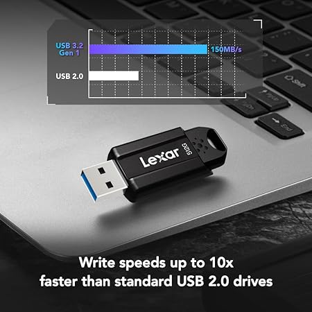 Lexar JumpDrive S80 32GB USB 3.1 Flash Drive 2 Years Warranty - Black-PENDRIVE-dealsplant