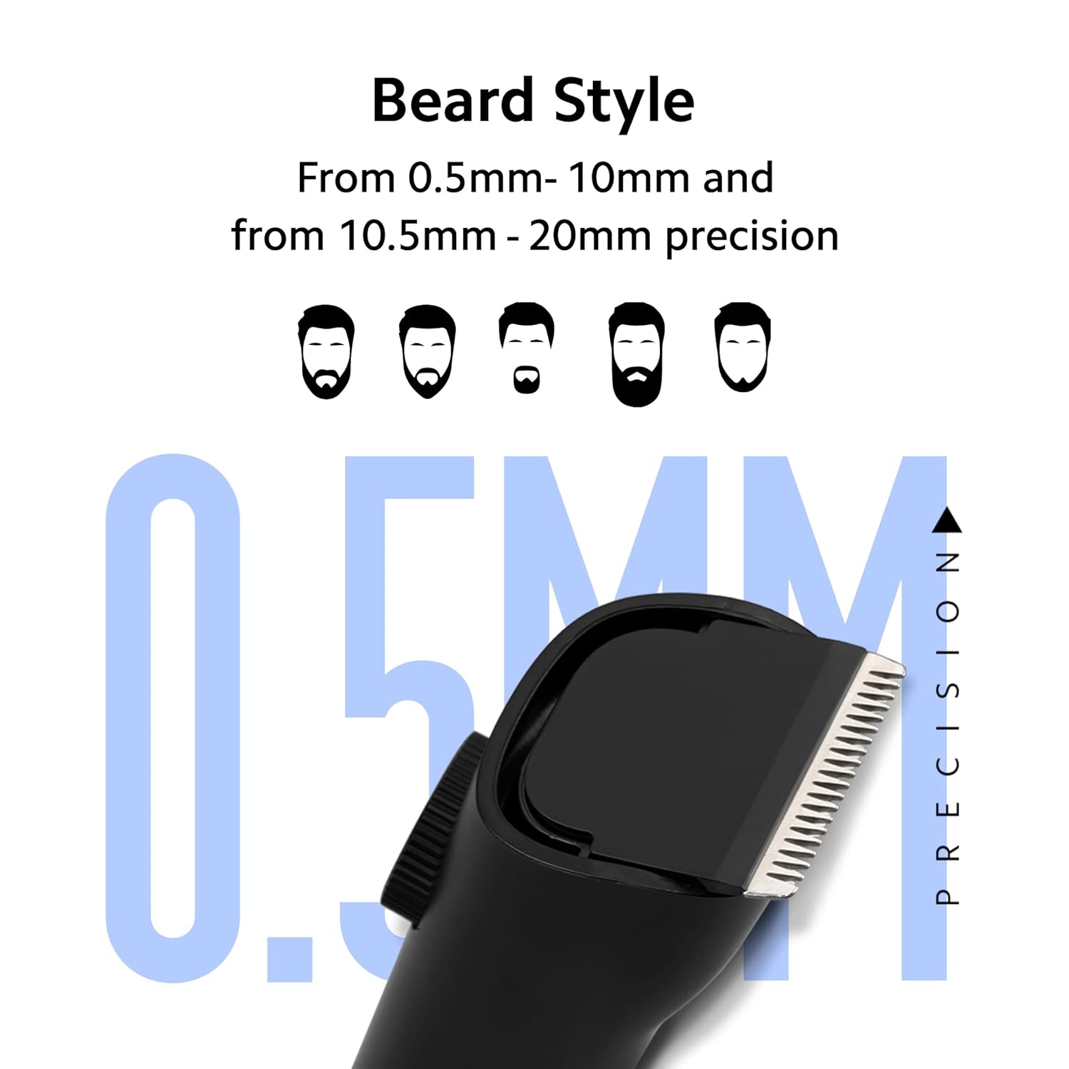 MI Xiaomi Beard Trimmer 2C With High Precision Trimming | 2 Beard Comb USB Type-C Fast Charging 0.5mm Precision 40 Length Settings 90 Min Run Time, Black-Trimmer-dealsplant