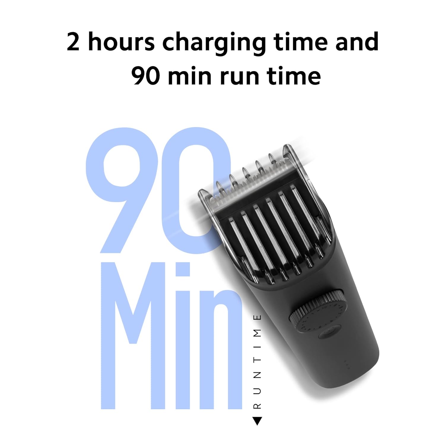 MI Xiaomi Beard Trimmer 2C With High Precision Trimming | 2 Beard Comb USB Type-C Fast Charging 0.5mm Precision 40 Length Settings 90 Min Run Time, Black-Trimmer-dealsplant