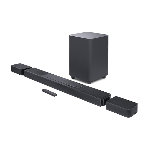 JBL Bar 1300, 11.1.4 Channel Truly Wireless Soundbar with True Dolby Atmos®, DTS:X, and MultiBeam™ Surround Sound, 10" Down-Firing Wireless Subwoofer, HDMI eARC, BT, Wi-Fi, Alexa, One App (1170W)-Speaker-dealsplant