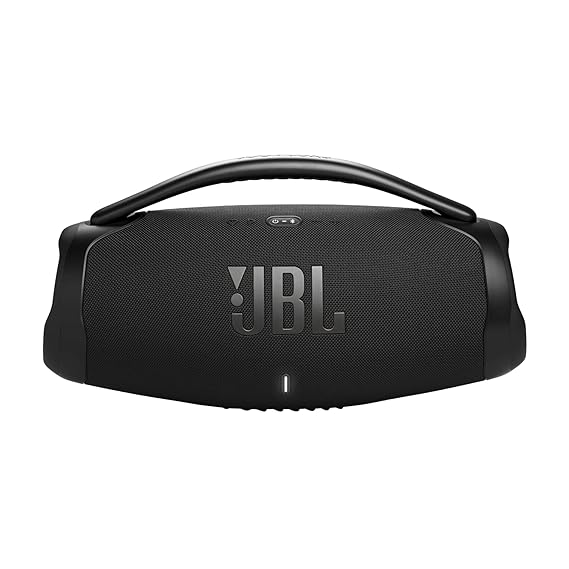 JBL Boombox 3 Wi-Fi, Wireless Portable Bluetooth Speaker, 24H Playtime, Deepest Bass, Built-in Powerbank, Wi-Fi with AirPlay, Alexa Multi-Room, Chromecast built-in™, PartyBoost, IP67, App (Black)-Bluetooth Speakers-dealsplant