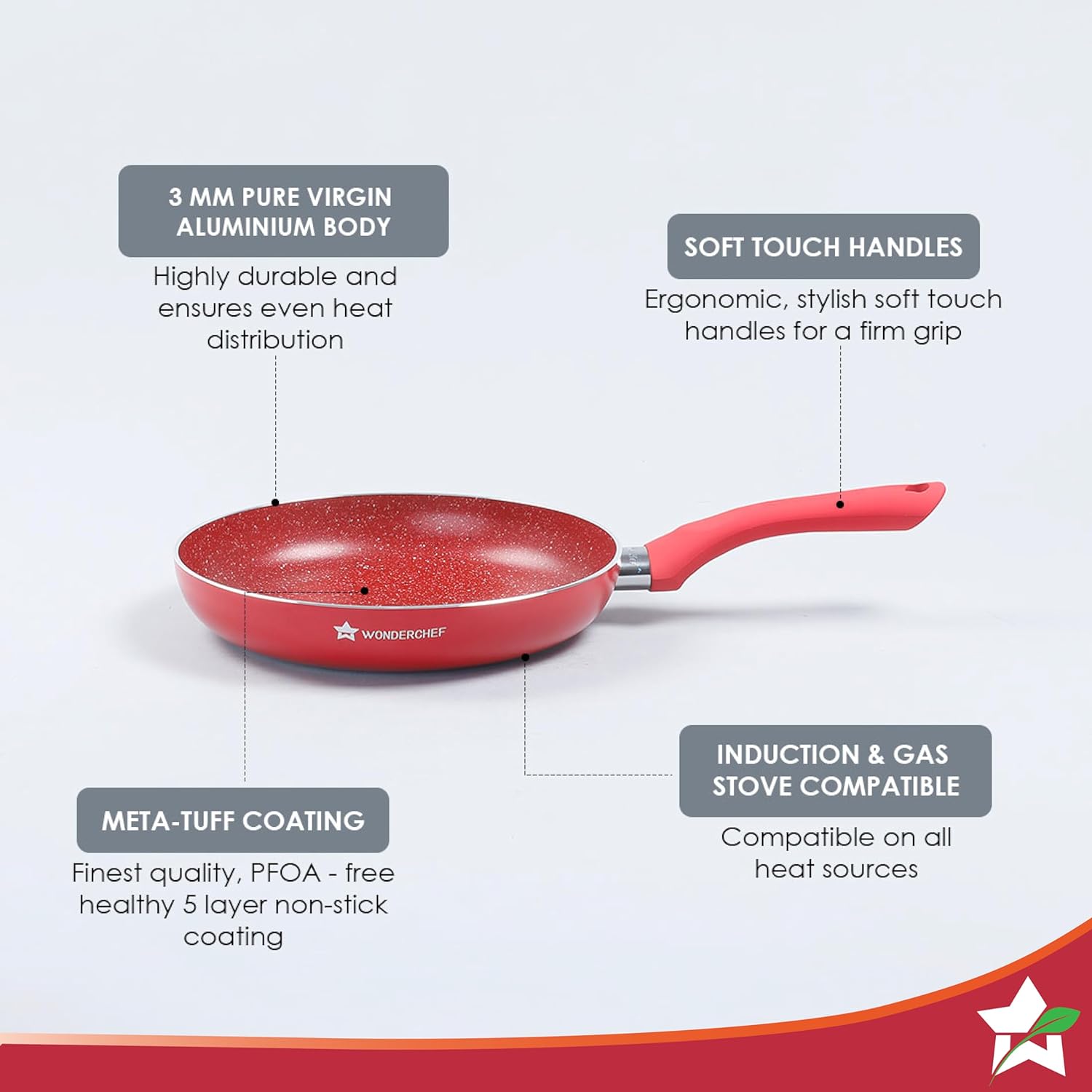 Wonderchef Royal Velvet 24 cm Non-Stick Fry Pan-Home & Kitchen Accessories-dealsplant