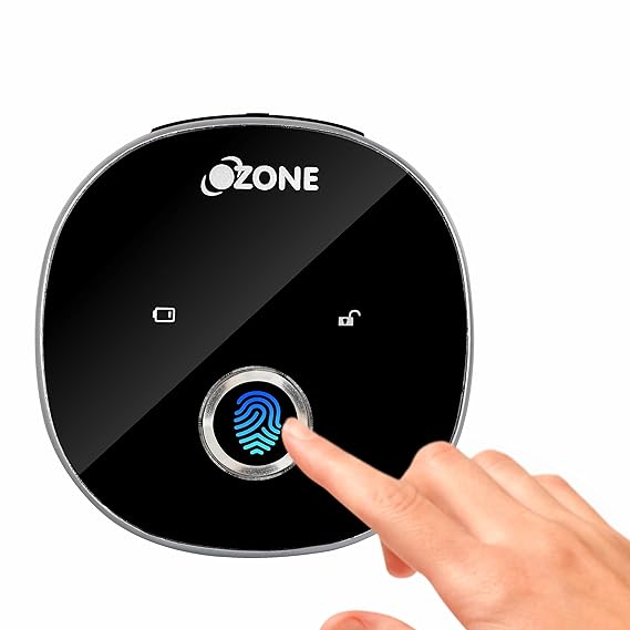 Ozone Fingerprint Lock Compact Round and Handy, Access, RFID Locking System Smart Furniture Lock (Black) (FINGERPRINT)-Internet Security-dealsplant