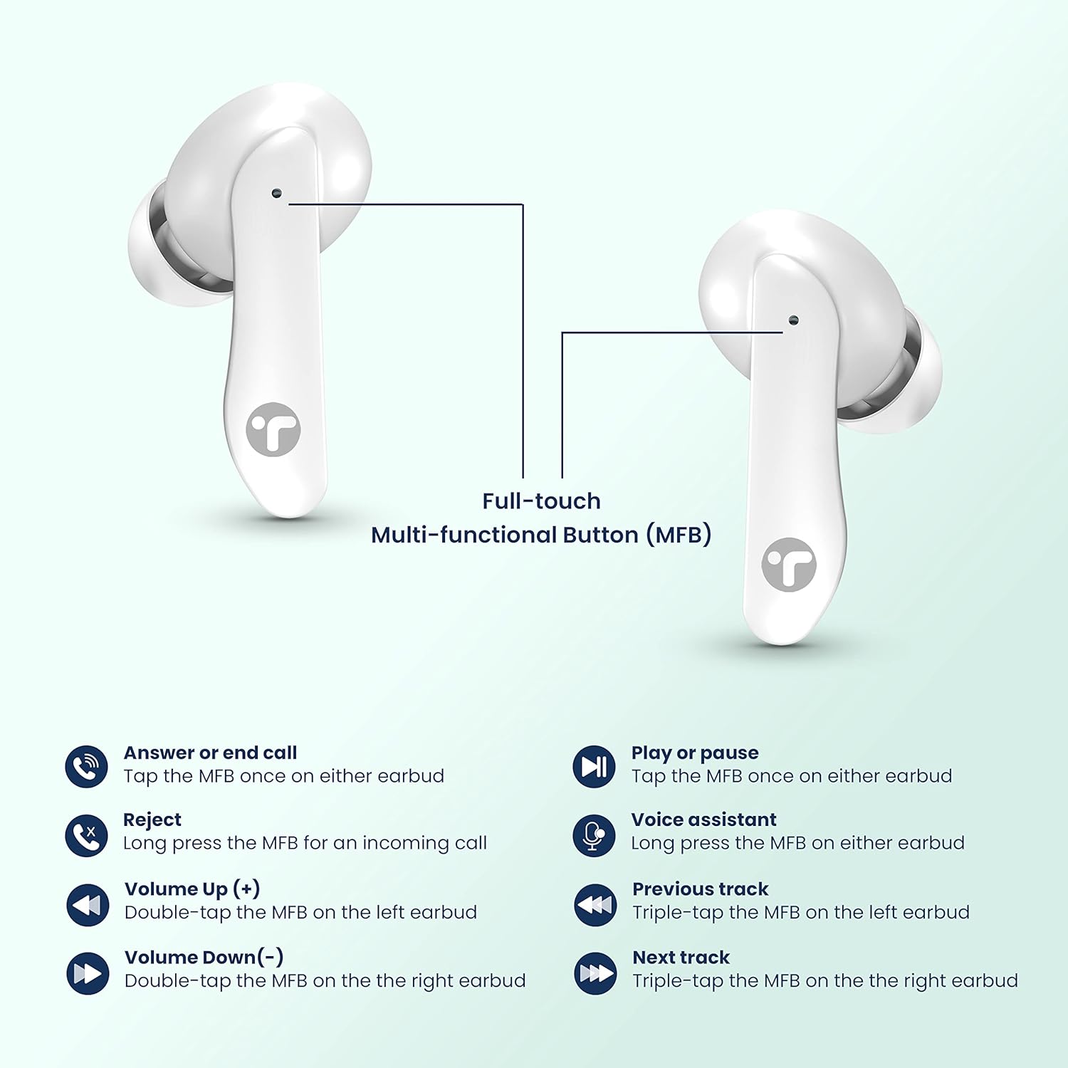 Toreto Buds Air-2 True Wireless Bluetooth Earpods-dealsplant