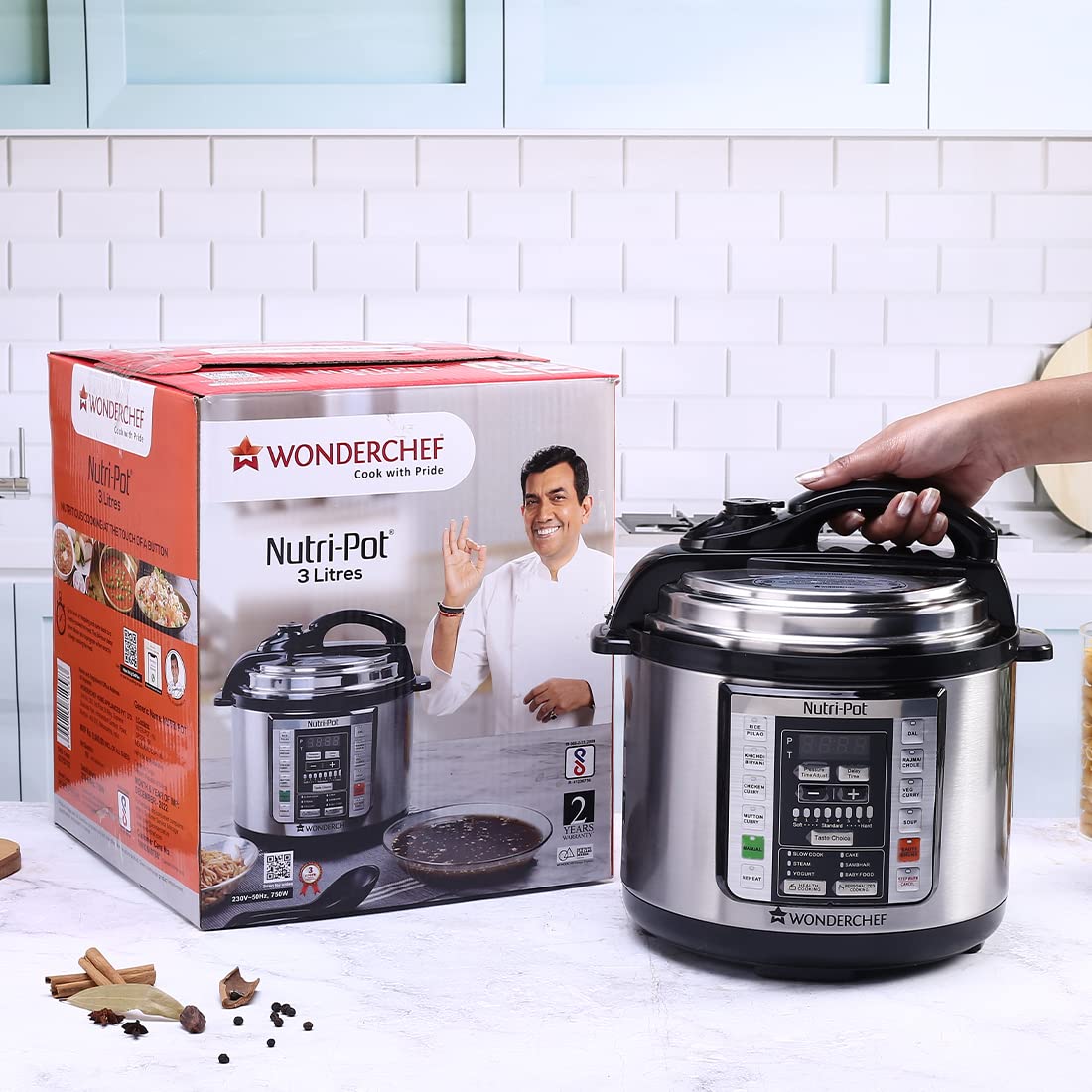 Wonderchef Nutri-Pot Electric Pressure Cooker with 7-in-1 Functions-Home & Kitchen Accessories-dealsplant