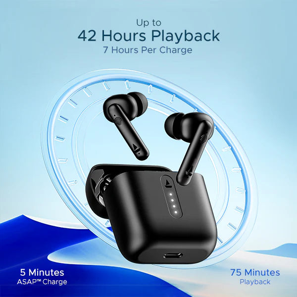 boAt Airdopes 141 Wireless Earbuds with 42 Hours Playback, ENx Technology, BEAST Mode-air pod-dealsplant