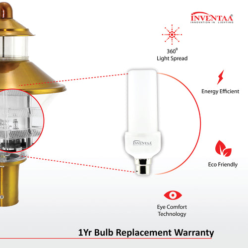 INVENTAA Optic Fabula LH LED Gate Light Lamp With 1 Year Free Replacement Warranty-dealsplant