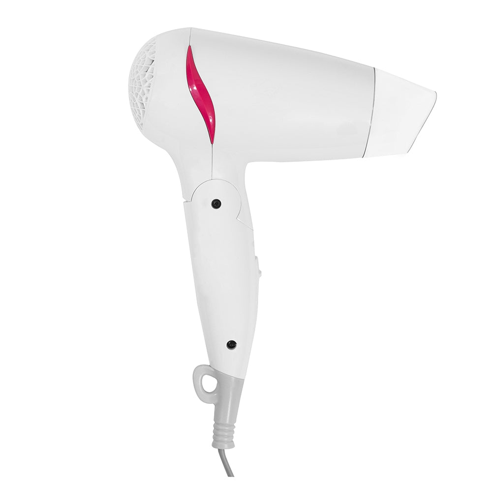 BPL BHDFI00312 1200W Foldable Hair Dryer 2 Years Warranty, White and Pink (5-YEARS Warranty)-Hair Dryer-dealsplant