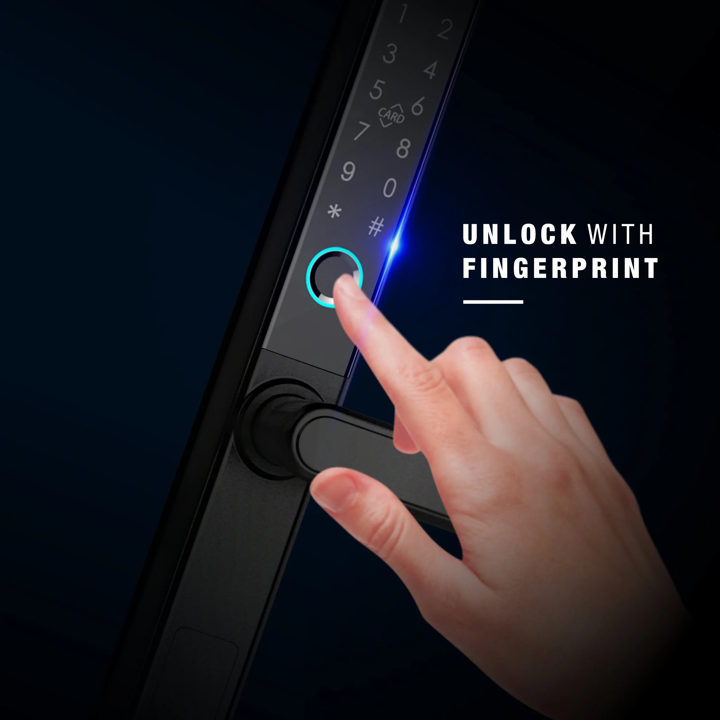 Ozone Narrow Style Wi-Fi Smart Lock with 5-way access for Swing Doors | Door Thickness: 35-80 mm-Internet Security-dealsplant