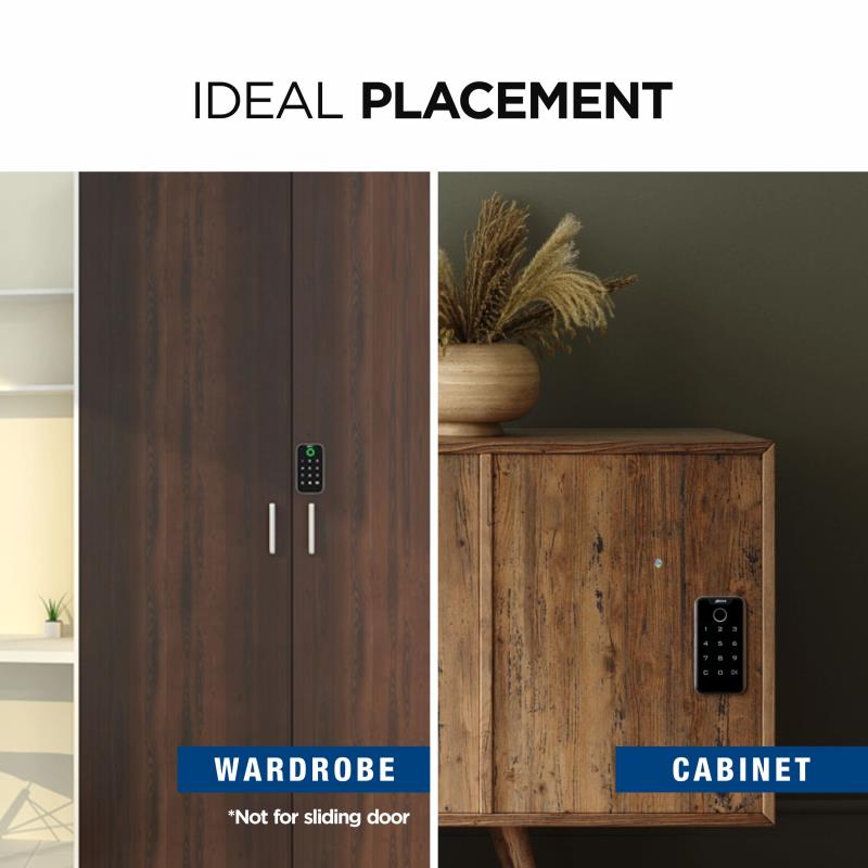 Ozone Smart Furniture Lock with 3-way Access | For Wooden & Metal Cabinets & Drawers-Internet Security-dealsplant