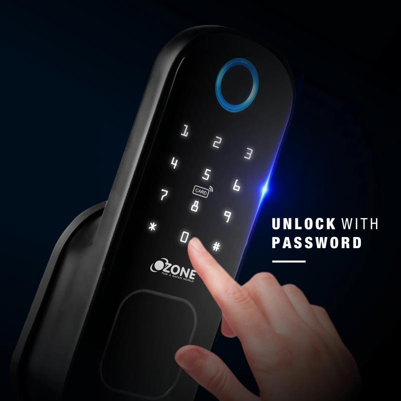 Ozone Cleo Life Wi-Fi Smart Lock with 5-way access | Door Thickness: 20-65 mm STD-Internet Security-dealsplant