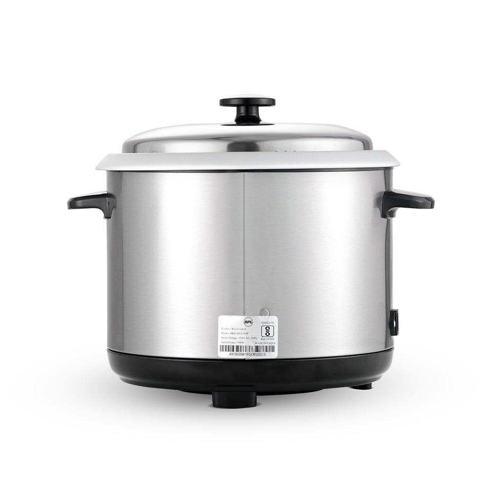 BPL Stainless Steel 2.2 ltr rice cooker BRCO003222B 700 watt (5-YEARS Warranty)-Rice Cooker-dealsplant