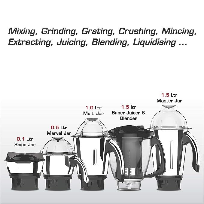 VIDIEM VSTAR PREMIUM 750W MIXER GRINDER-Wet Grinder-dealsplant