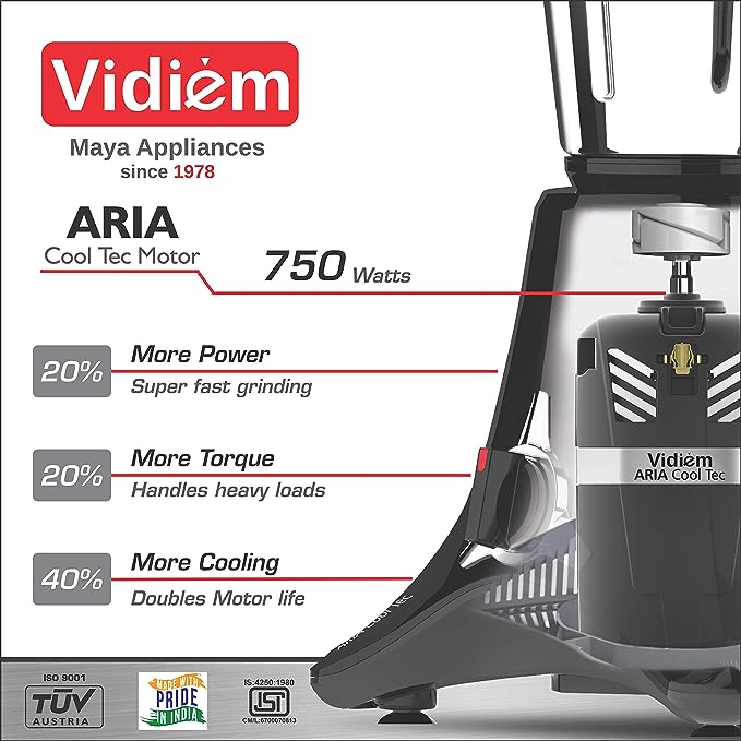 VIDIEM VSTAR PREMIUM 750W MIXER GRINDER-Wet Grinder-dealsplant