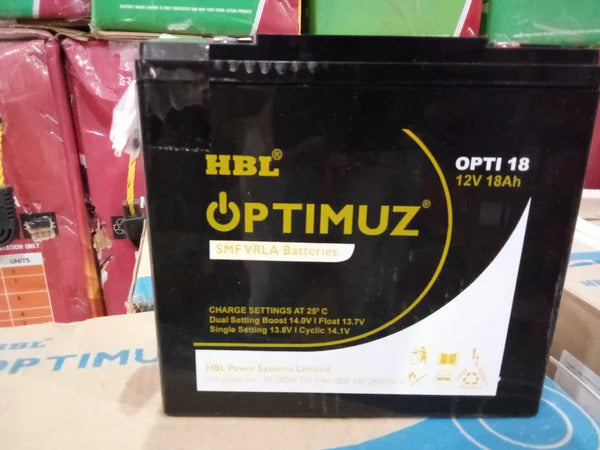 HBL OPTIMUZ 18AH 12V SMF VRLA BATTERY-OPTI 18-Batteries-dealsplant