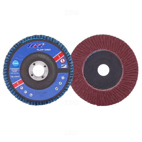 Cumi Tezz 100x16mm 60 Grit Alo Resin Flap Disc pack of 10-Grit Alo Resin Flap Disc-dealsplant