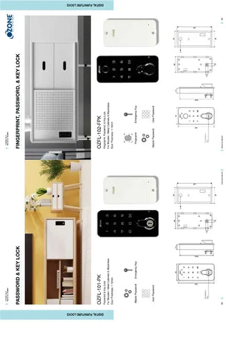 Ozone Digital Furniture Lock OZFL-101-PK, Chrome-Internet Security-dealsplant