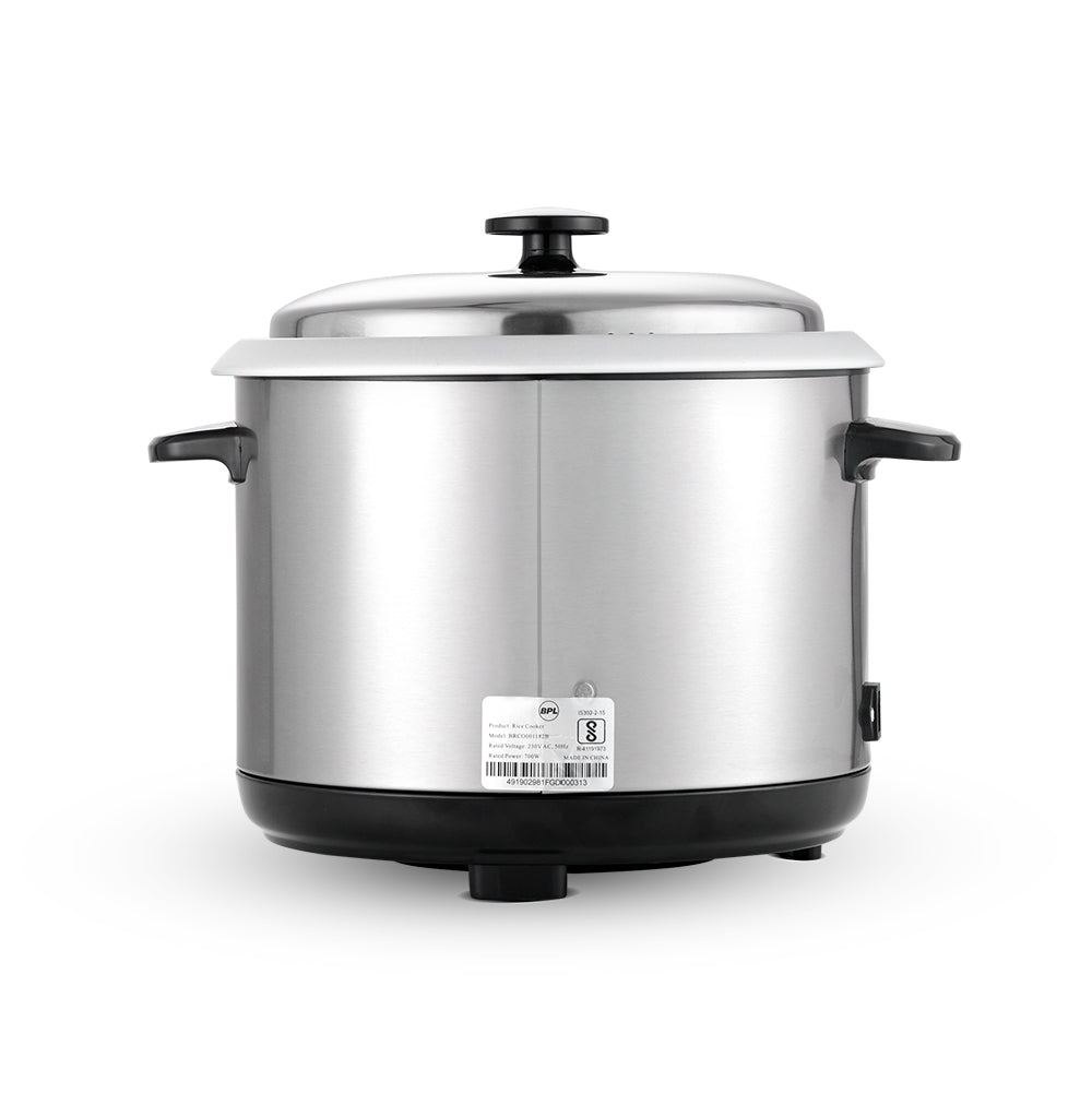 BPL Stainless Steel 1.8 ltr rice cooker BRCO001182B 700 watt (5-YEARS Warranty)-Rice Cooker-dealsplant