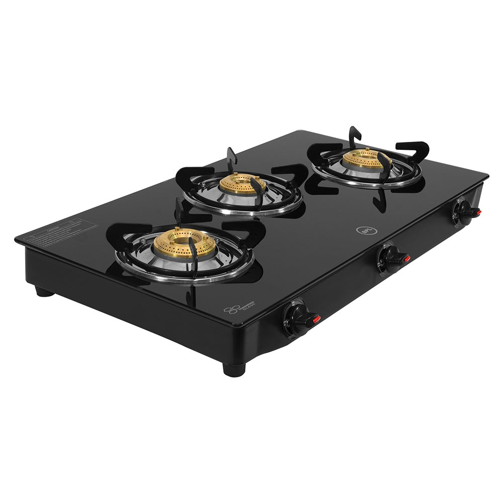 BPL Glass Top 3-Burner Gas Stove with Toughened Glass Top (5-YEARS Warranty)-GAS STOVE-dealsplant