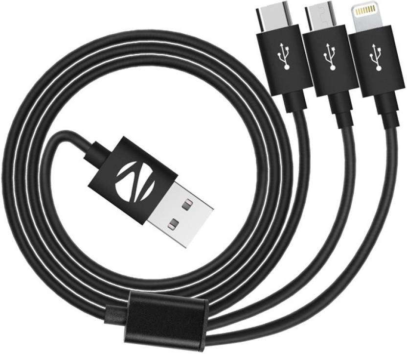 ZEBRONICS USB Type C Cable 1.2 m ZEB-UMLCC120 (Compatible with Mobiles, Black)-Chargers-dealsplant