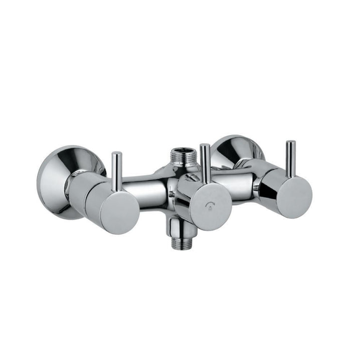 Jaquar Florentine Shower Mixer with Provision for Connection to Exposed Shower Pipe (SHA-1211NH & SHA-1213) & Hand Shower, Wall Mounted FLR-CHR-5215N-Shower Mixer-dealsplant