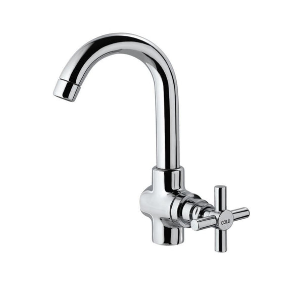 Jaquar Solo Sink Pillar Tap with Swivel Spout SOL-CHR-6357-Pillar Cock-dealsplant