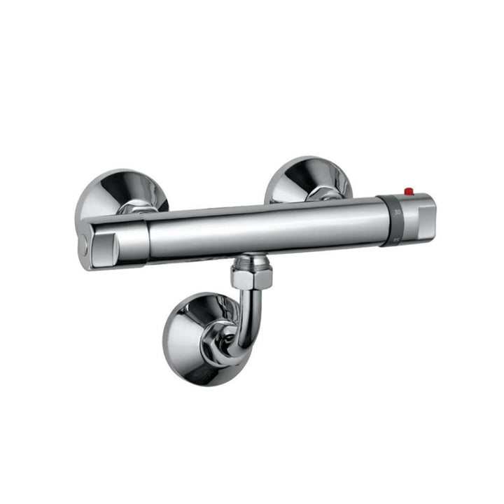 Jaquar Eko Thermosatic Shower Valve EKO-33673LWR with 115mm Long Bend pipe on Lower Side, Wall Mounted-Shower Valve-dealsplant