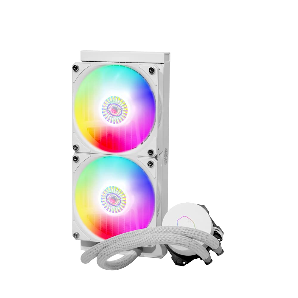 Cooler Master MasterLiquid ML240L ARGB V2 CPU Liquid Cooler - White| Support Intel & AMD CPU Socket AM5, AM4, AM3, LGA1700, 1200, 2066, 1151 | 3rd Gen-CPU Liquid Cooler-dealsplant