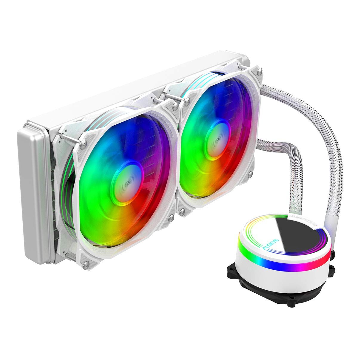 Alseye M240W ARGB 240mm CPU Liquid Cooler (White)-CPU Liquid Cooler-dealsplant