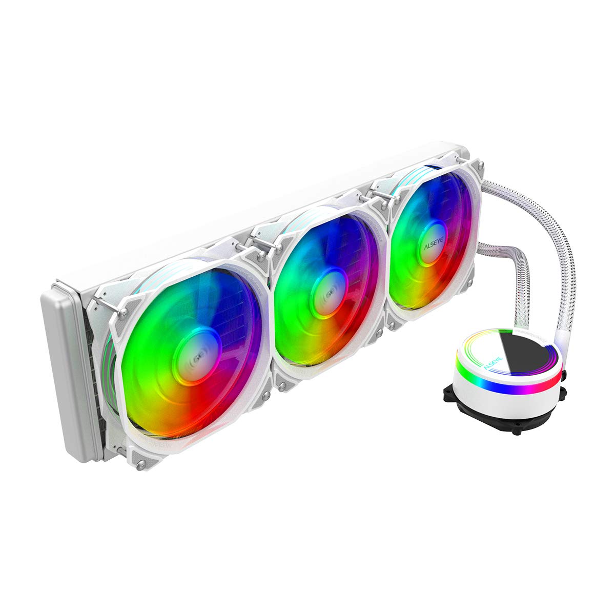 Alseye M360W ARGB 360mm CPU Liquid Cooler (White)-CPU Liquid Cooler-dealsplant