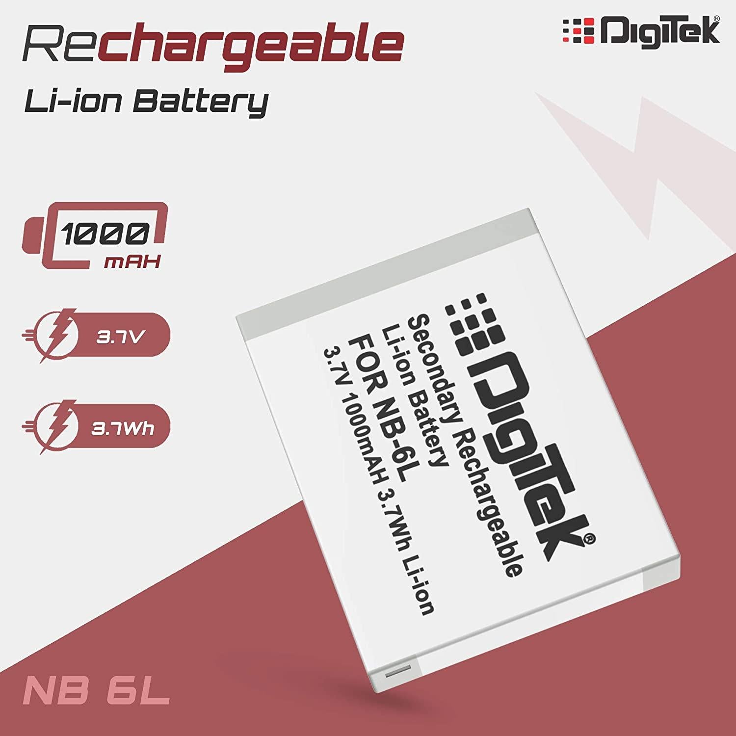 DIGITEK® NB-11L Lithium-ion Rechargeable Battery for DSLR Camera, Compatibility - IXUS 125HS, 240HS, Powershot A1200, A2200, A2300, A2400, A3200, A3300 is, A3400 is (NB-11L) (6 month warranty)-Camera Battery Chargers-dealsplant