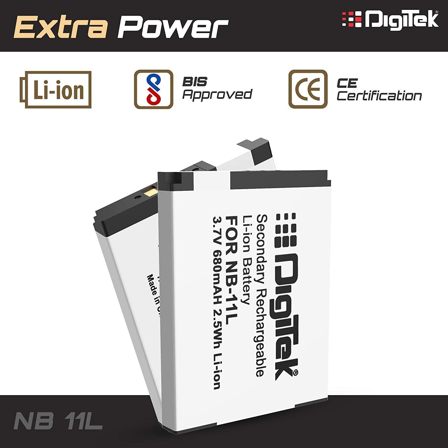 DIGITEK® (LP E8) Lithium-ion Rechargeable Battery for DSLR Camera, Compatibility - Power EOS 55D, 600D, D650, 700D, EOS KISSX4, EOS Rebel T2i, T3i, T4i & T5i (6 month warranty)-Camera Batteries-dealsplant