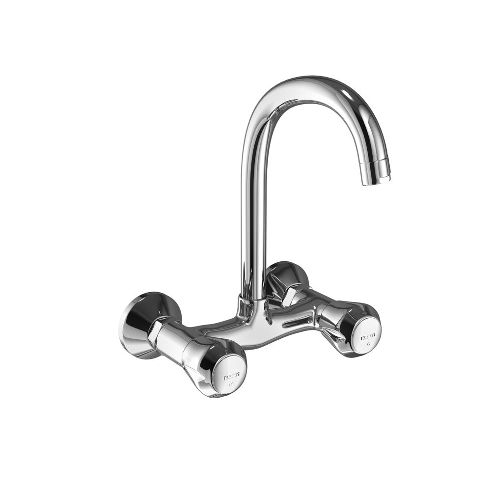 Essco Marvel Sink Mixer With Swinging Pipe Spout MQT-CHR-521S (Wall Mounted Model)-Swan Neck Tap-dealsplant