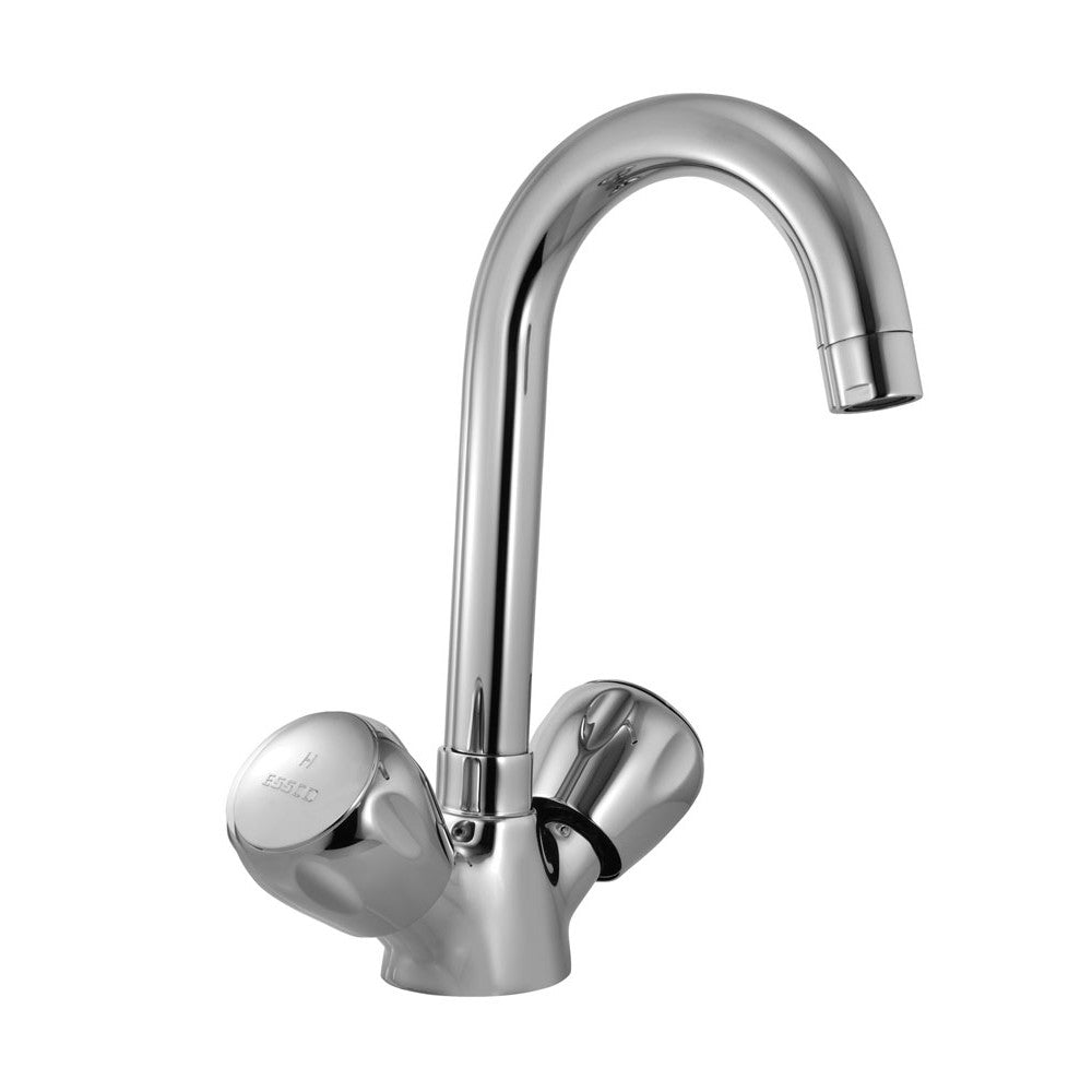 Essco Sumthing Special SQT-CHR-527S Sink Mixer with Swinging Pipe Spout (Table Mounted Model)-sink mixer-dealsplant