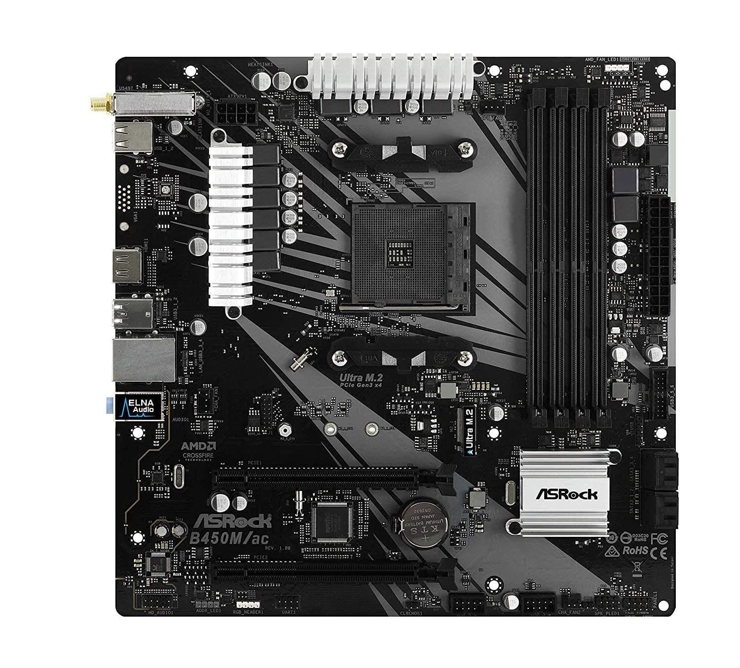 ASRock B450M ac Wi Fi Motherboard
