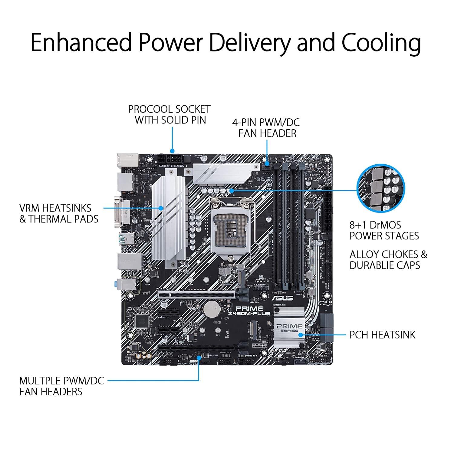 ASUS Prime Z490M-PLUS Motherboard-Mother Boards-dealsplant