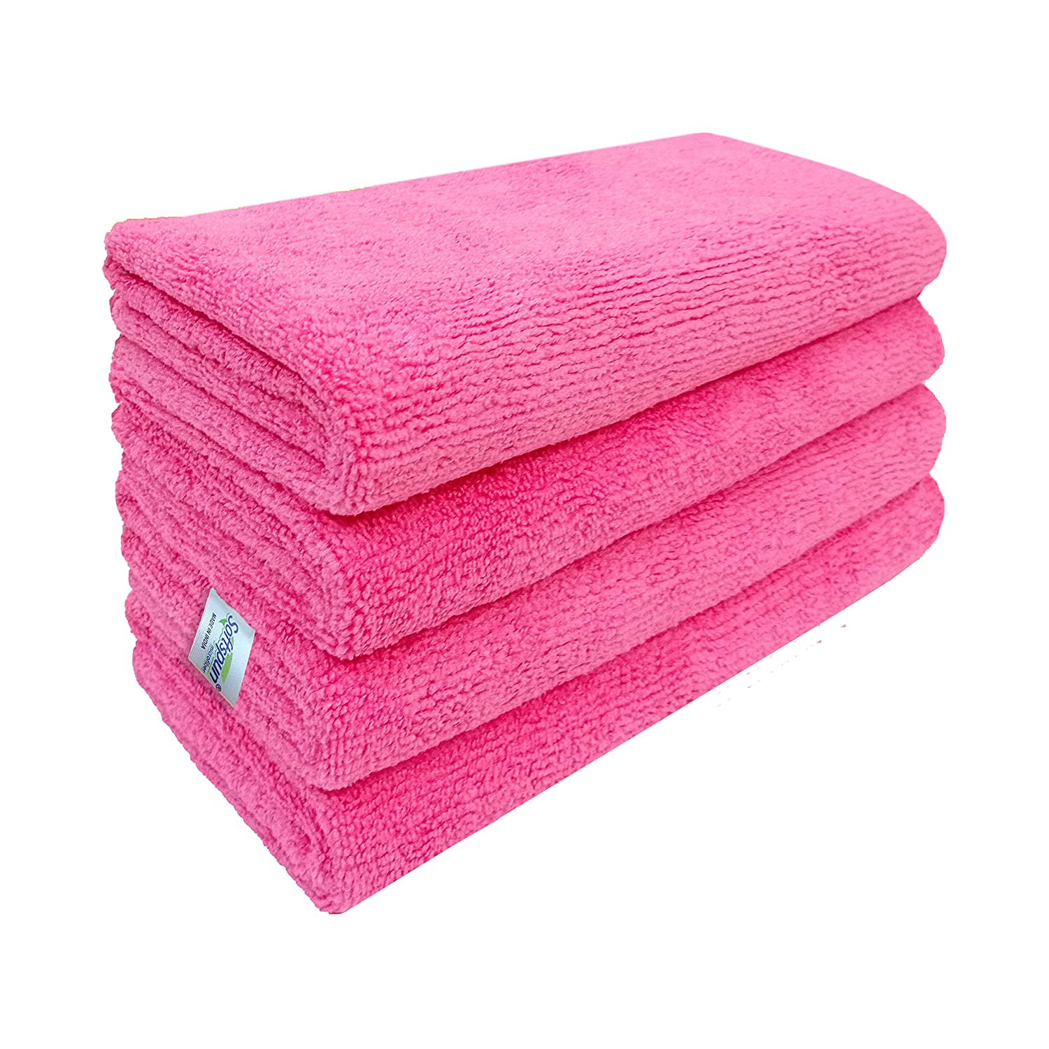 SOFTSPUN Microfiber Cloth Thick Lint & Streak-Free Multipurpose Cloths - Automotive Microfibre Towels for Car Bike Cleaning Polishing Washing &amp; Detailing-Car Accessories-dealsplant