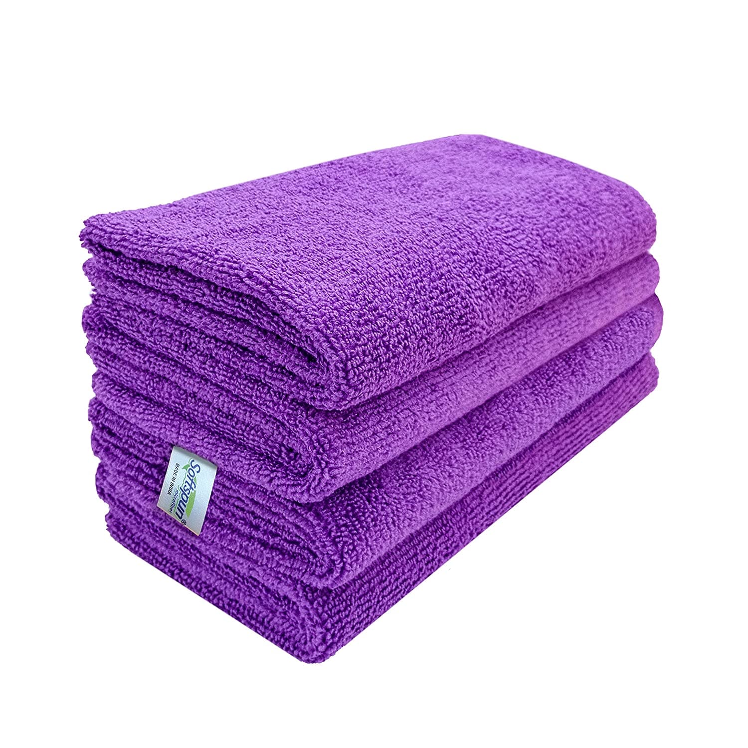 SOFTSPUN Microfiber Cloth Thick Lint & Streak-Free Multipurpose Cloths - Automotive Microfibre Towels for Car Bike Cleaning Polishing Washing &amp; Detailing-Car Accessories-dealsplant