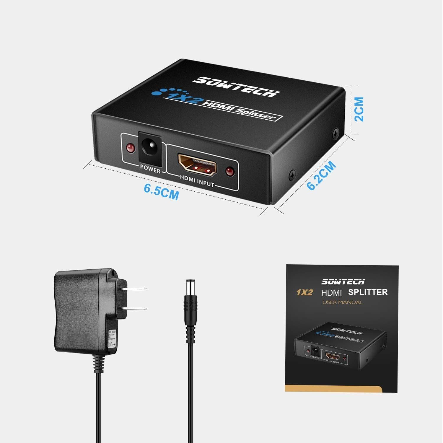 HDMI splitter with cable (1 in - 2 out)