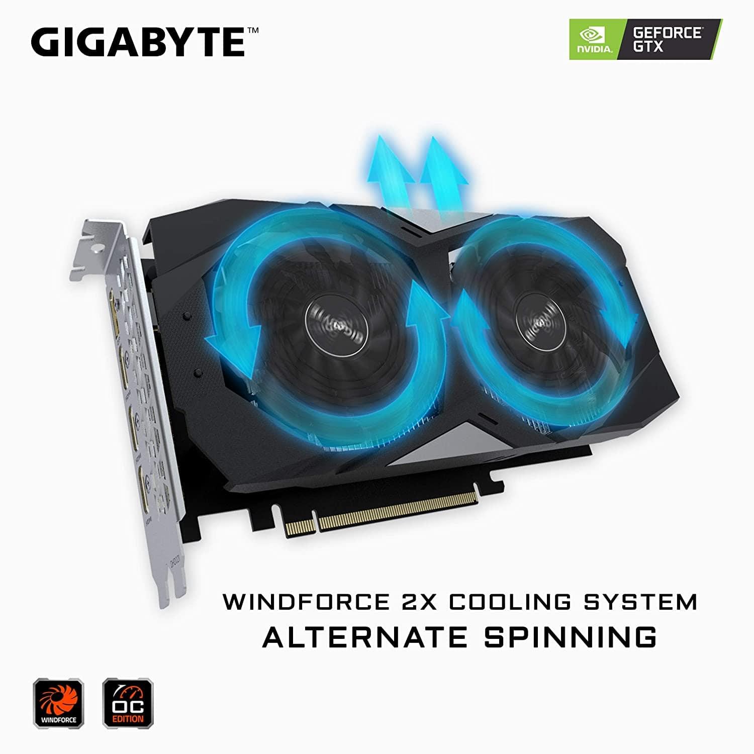 Gigabyte Geforce GTX 1050 Ti OC 4GB GDDR5 128 Bit PCI-E Graphic Card (GV-N105TOC-4GD)-GRAPHICS CARD-dealsplant