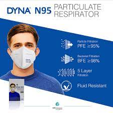 Face Mask N95 Respirator - Dyna-HEALTH &PERSONAL CARE-dealsplant